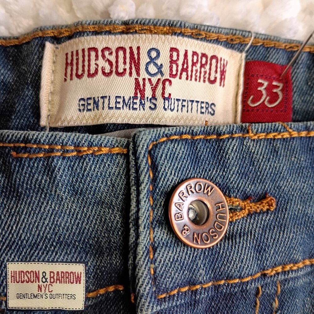 Hudson & Barrow Gentlemen's Outfitters Slim Stretch Medium Wash Jeans size 33x30
